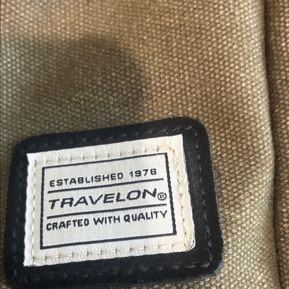 Travelon Olive Green Canvas Backpack - Picture 5 of 8